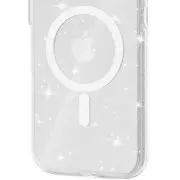 Чохол TPU Galaxy Sparkle (MagFit) для Apple iPhone 16 Plus (6.7"), Clear+Glitter