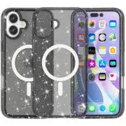Чохол TPU Galaxy Sparkle (MagFit) для Apple iPhone 16 Plus (6.7") Black+Glitter