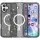 Чохол TPU Galaxy Sparkle (MagFit) для Apple iPhone 16 Plus (6.7") Black+Glitter