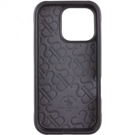 Шкіряний чохол Polo Santa Barbara Barton для Apple iPhone 16 Pro (6.3") Black / Red - зображення 1 
