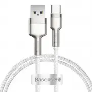 Дата кабель Baseus Cafule Metal Data USB to Type-C 66W (1m) (CAKF00010), White