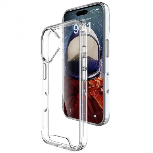 Чохол TPU Space Case transparent для Apple iPhone 16 (6.1") Прозорий - зображення 6 