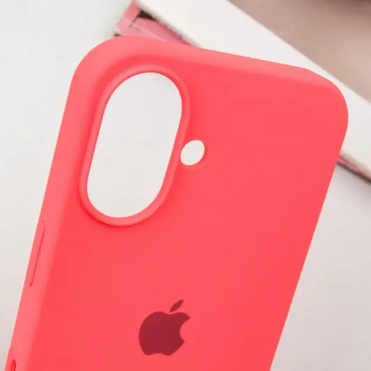 Чохол Silicone Case Full Protective (AA) для Apple iPhone 16 (6.1") Кавуновий / Watermelon red - зображення 4 