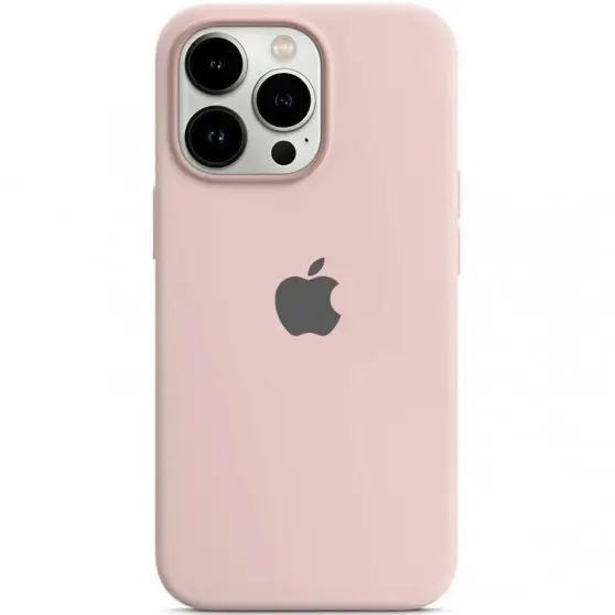 Чохол Silicone Case Full Protective (AA) для Apple iPhone 16 Pro (6.3") Рожевий / Chalk Pink