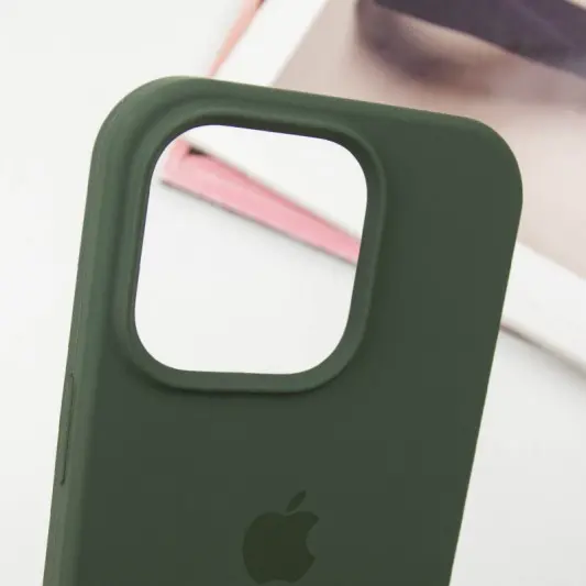 Чохол Silicone Case Full Protective (AA) для Apple iPhone 16 Pro Max (6.9") Зелений / Cyprus Green - зображення 4 
