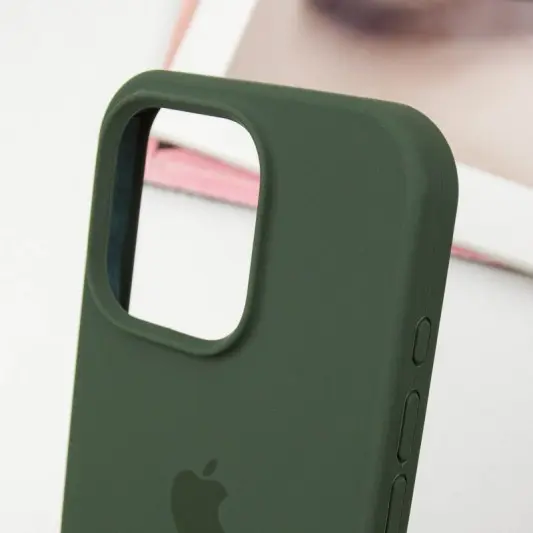 Чохол Silicone Case Full Protective (AA) для Apple iPhone 16 Pro Max (6.9") Зелений / Cyprus Green - зображення 5 