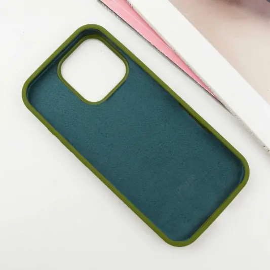Чехол Silicone Case Full Protective (AA) для Apple iPhone 16 Pro Max (6.9") Зеленый / Dark Olive - изображение 2