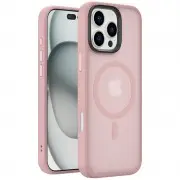 TPU+PC чехол Metal Buttons with MagSafe Colorful для Apple iPhone 16 Pro Max (6.9") Розовый / Pink