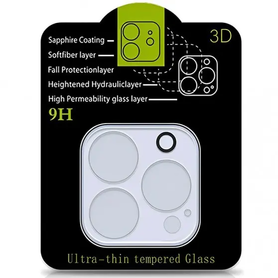 Захисне скло на камеру Full Block (тех.пак) для Apple iPhone 16 Pro (6.3") / 16 Pro Max (6.9") Прозорий