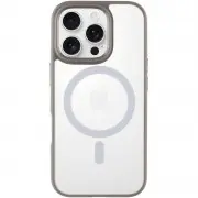 TPU+PC чехол Blueo Skin Friendly Frosted with MagSafe для Apple iPhone 16 Pro (6.3"), Серый