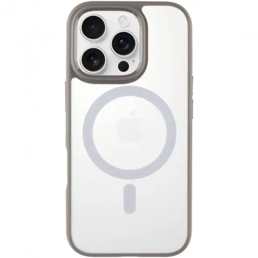 TPU+PC чехол Blueo Skin Friendly Frosted with MagSafe для Apple iPhone 16 Pro (6.3") Серый
