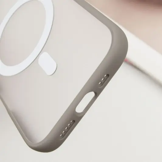 TPU+PC чехол Blueo Skin Friendly Frosted with MagSafe для Apple iPhone 16 Pro (6.3") Серый - изображение 5