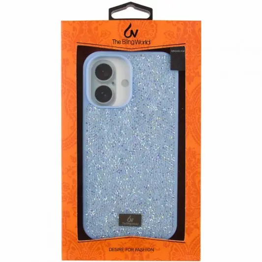 TPU чехол Bling World Rock Diamond для Apple iPhone 16 (6.1"), Голубой - изображение 7