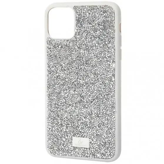 TPU чехол Bling World Rock Diamond для Apple iPhone 16 (6.1"), Серебряный