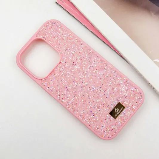 TPU чехол Bling World Rock Diamond для Apple iPhone 16 Pro (6.3"), Розовый - изображение 1
