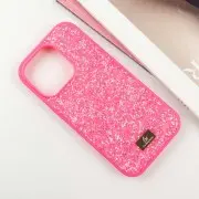 TPU чохол Bling World Rock Diamond для Apple iPhone 16 Pro (6.3"), Яскраво-рожевий