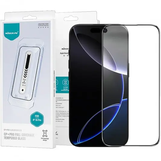 Защитное стекло Nillkin (CP+PRO) для Apple iPhone 16 Pro (6.3") (+ аппликатор) Черный