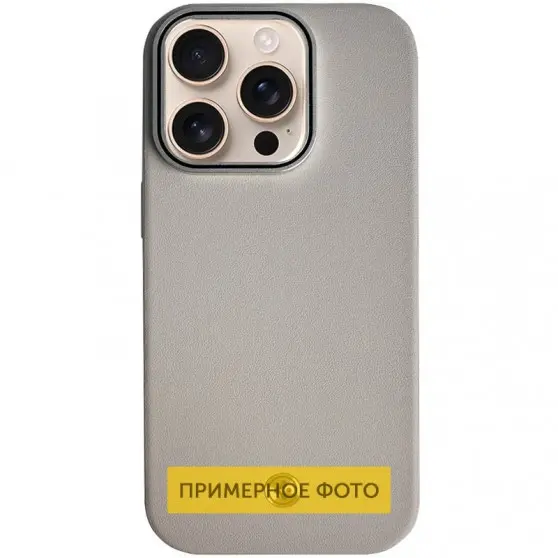 Чехол SGP PC+Leather with MagSafe для Apple iPhone 16 (6.1") Grey