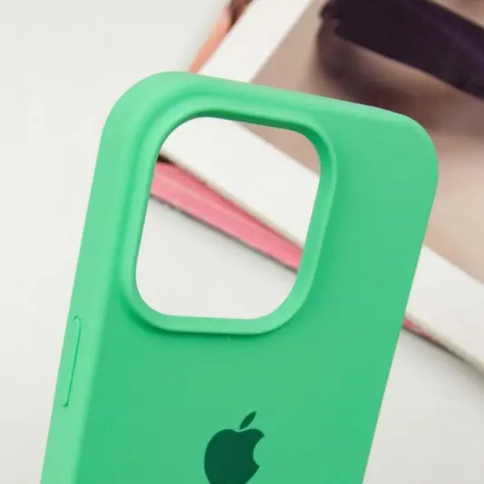 Чехол Silicone Case Full Protective (AA) для Apple iPhone 15 Pro Max (6.7") Зеленый / Spearmint - изображение 2