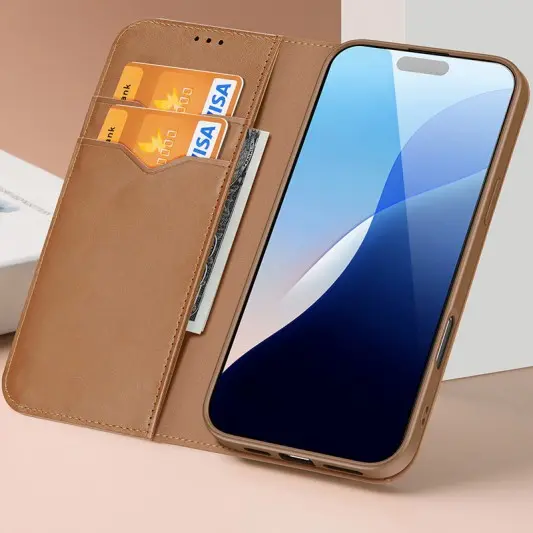 Чехол-книжка Dux Ducis Hivo для Apple iPhone 16 (6.1") Brown - изображение 2