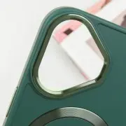 TPU чохол Bonbon Metal Style with MagSafe для Apple iPhone 16 (6.1"), Зелений / Pine green