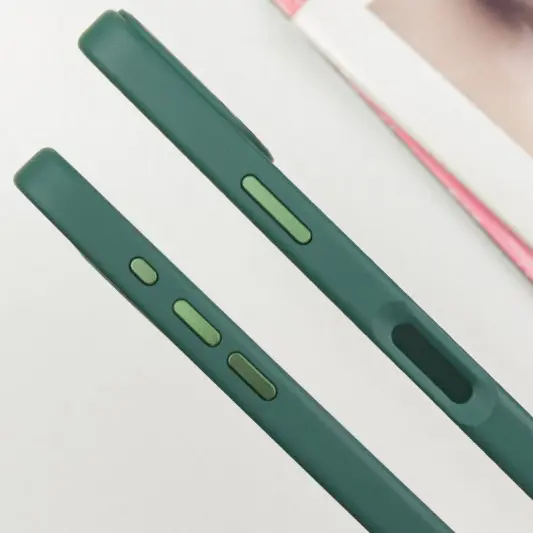 TPU чохол Bonbon Metal Style with MagSafe для Apple iPhone 16 (6.1") Зелений / Pine green - зображення 3 