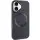 TPU чохол Bonbon Metal Style with MagSafe для Apple iPhone 16 (6.1") Чорний / Black
