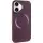 TPU чохол Bonbon Metal Style with MagSafe для Apple iPhone 16 Plus (6.7") Бордовий / Plum