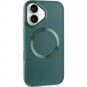 TPU чехол Bonbon Metal Style with MagSafe для Apple iPhone 16 Plus (6.7") Зеленый / Pine green
