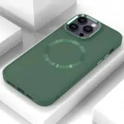 TPU чехол Bonbon Metal Style with MagSafe для Apple iPhone 16 Pro Max (6.9"), Зеленый / Pine green
