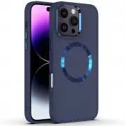 TPU чехол Bonbon Metal Style with MagSafe для Apple iPhone 16 Pro Max (6.9") Синий / Cosmos Blue