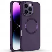 TPU чехол Bonbon Metal Style with MagSafe для Apple iPhone 16 Pro Max (6.9"), Фиолетовый / Dark Purple