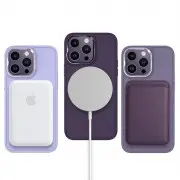 TPU чехол Bonbon Metal Style with MagSafe для Apple iPhone 16 Pro Max (6.9"), Фиолетовый / Dark Purple
