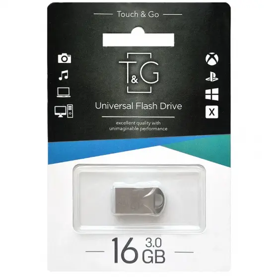 Флеш-драйв USB 3.0 Flash Drive T&G 106 Metal Series 16GB Срібний