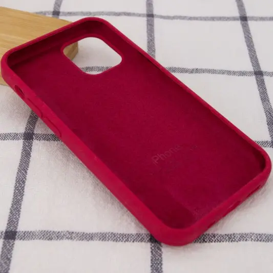 Чехол Silicone Case Full Protective (AA) для Apple iPhone 16 Plus (6.7") Красный / Rose Red - изображение 2