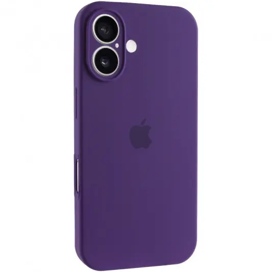 Чехол Silicone Case Full Camera Protective (AA) для Apple iPhone 16 (6.1") Фиолетовый / Amethyst