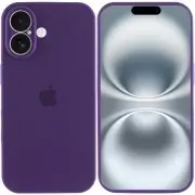 Чехол Silicone Case Full Camera Protective (AA) для Apple iPhone 16 (6.1"), Фиолетовый / Amethyst