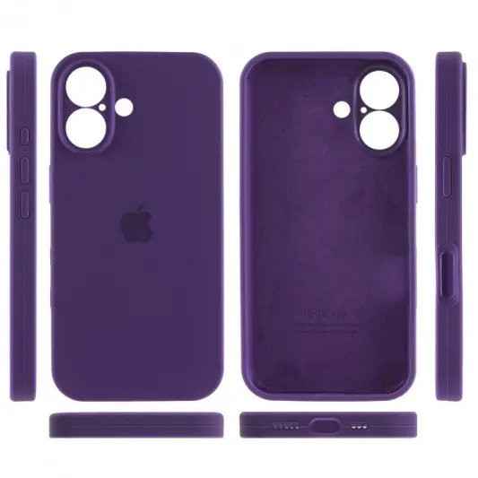 Чехол Silicone Case Full Camera Protective (AA) для Apple iPhone 16 (6.1") Фиолетовый / Amethyst - изображение 2