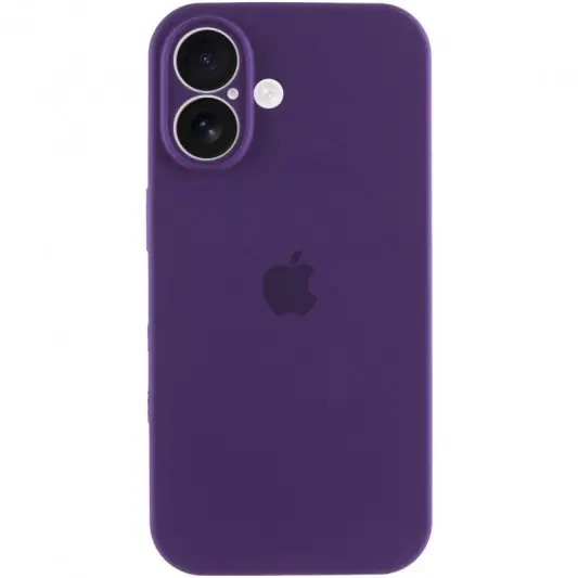 Чехол Silicone Case Full Camera Protective (AA) для Apple iPhone 16 (6.1") Фиолетовый / Amethyst - изображение 3