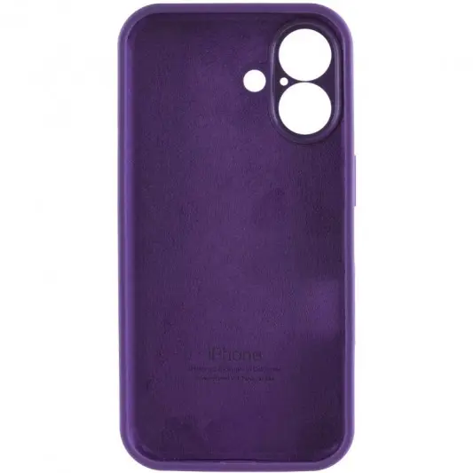 Чехол Silicone Case Full Camera Protective (AA) для Apple iPhone 16 (6.1") Фиолетовый / Amethyst - изображение 4