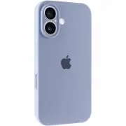 Чехол Silicone Case Full Camera Protective (AA) для Apple iPhone 16 (6.1") Голубой / Lilac Blue