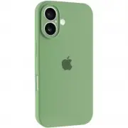 Чехол Silicone Case Full Camera Protective (AA) для Apple iPhone 16 (6.1") Мятный / Mint