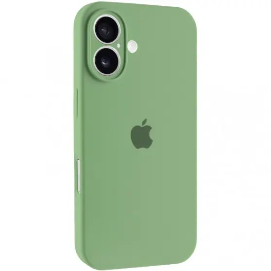 Чехол Silicone Case Full Camera Protective (AA) для Apple iPhone 16 (6.1") Мятный / Mint