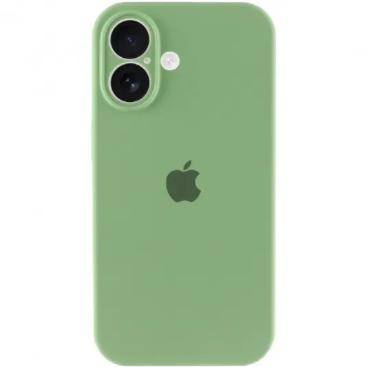 Чехол Silicone Case Full Camera Protective (AA) для Apple iPhone 16 (6.1") Мятный / Mint - изображение 4