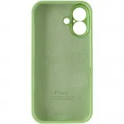 Чехол Silicone Case Full Camera Protective (AA) для Apple iPhone 16 (6.1"), Мятный / Mint