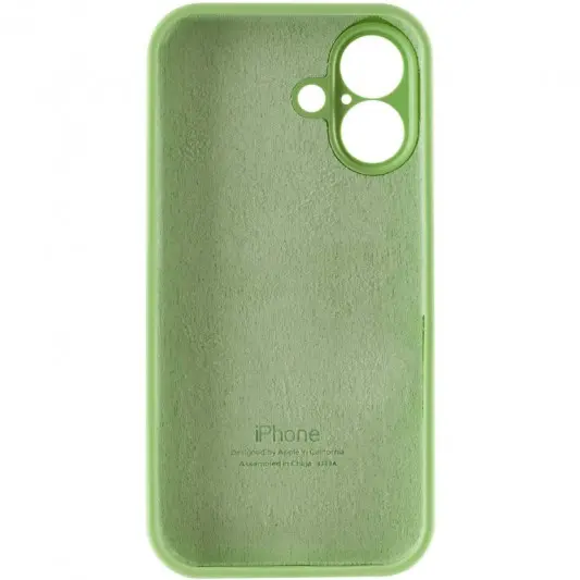 Чехол Silicone Case Full Camera Protective (AA) для Apple iPhone 16 (6.1") Мятный / Mint - изображение 5
