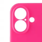 Чехол Silicone Case Full Camera Protective (AA) для Apple iPhone 16 (6.1"), Розовый / Barbie pink