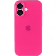 Чехол Silicone Case Full Camera Protective (AA) для Apple iPhone 16 (6.1"), Розовый / Barbie pink