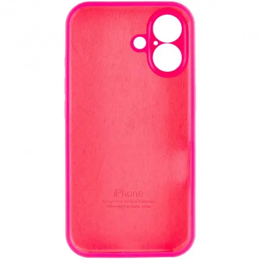 Чехол Silicone Case Full Camera Protective (AA) для Apple iPhone 16 (6.1") Розовый / Barbie pink - изображение 5