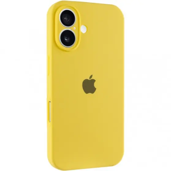 Чохол Silicone Case Full Camera Protective (AA) для Apple iPhone 16 (6.1") Жовтий / Yellow